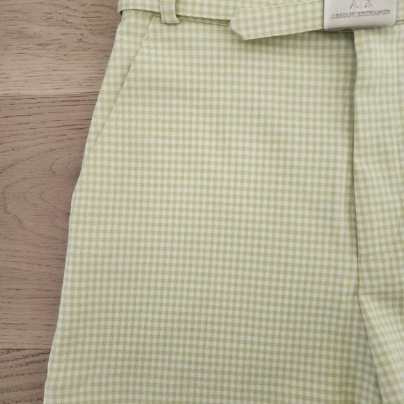 A/X Armani Exhange Size 2 High-Rise Gingham Shorts - Picture 4 of 9